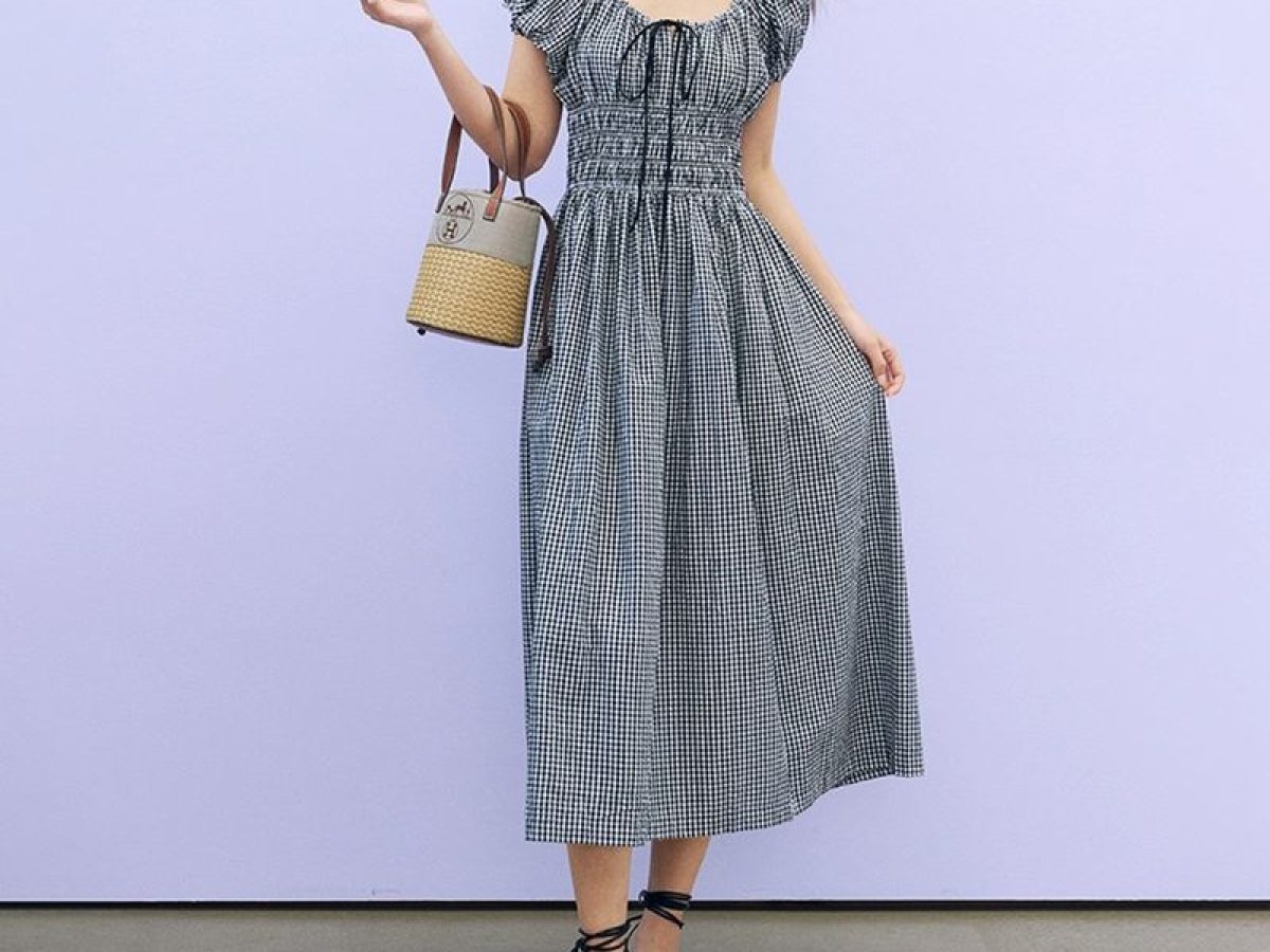 Doen Quinn Tie Shirred Cotton Poplin Midi Dress Buy 100% Best